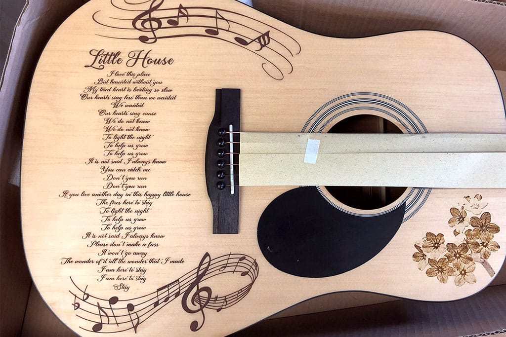 Engraved Guitar Sized
