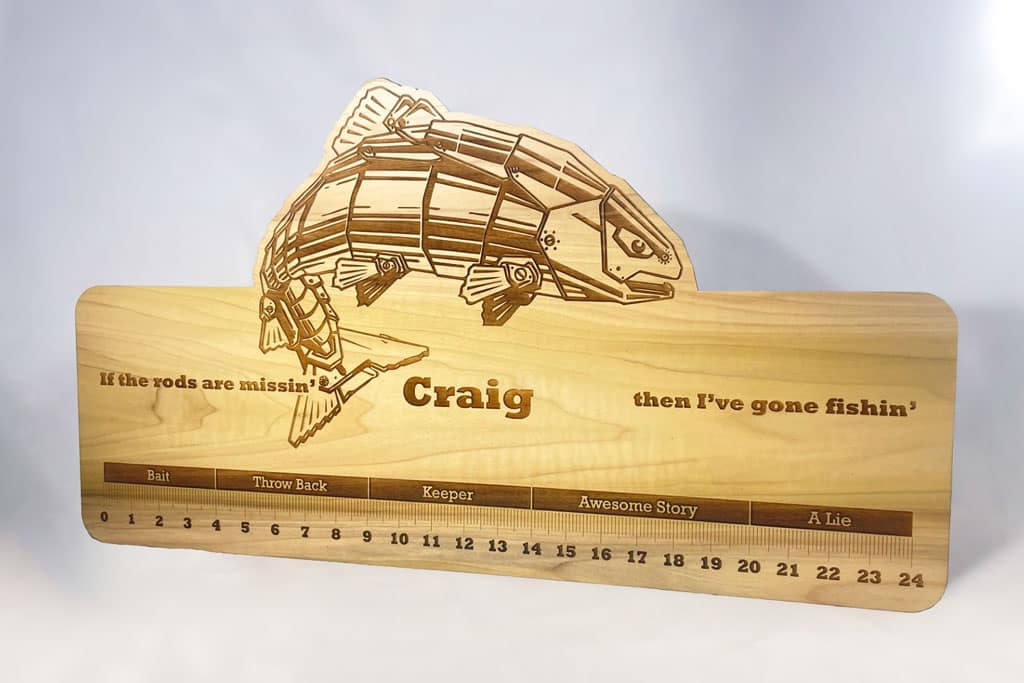 Fish Wood Sign Sized